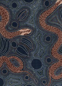 Snake and Emu - Blue