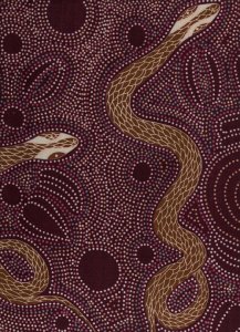 Snake and Emu - Burgundy